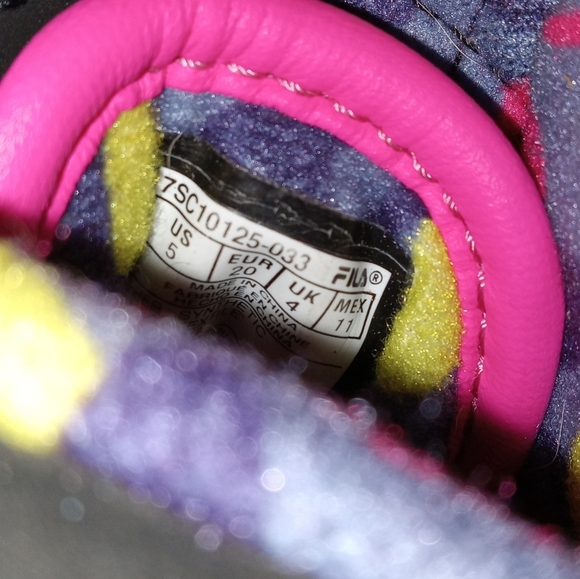 FILA Neon & Black Hi-top Lace Sneakers - Picture 5 of 6